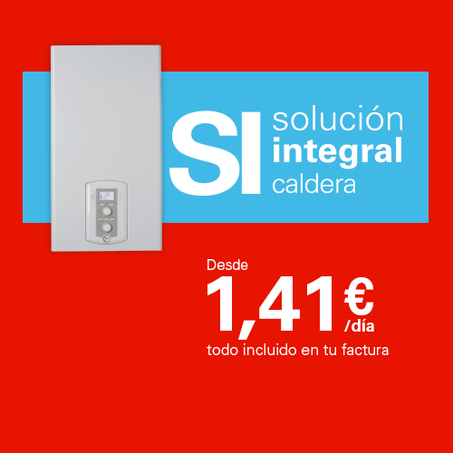 Banner Calefacción OpenPower SI Solución integral caldera. Desde 1.41 euros al día, todo incluido en tu factura