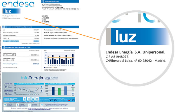 Factura Endesa del mercado libre