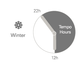 Tempo Nocturna Clock Winter