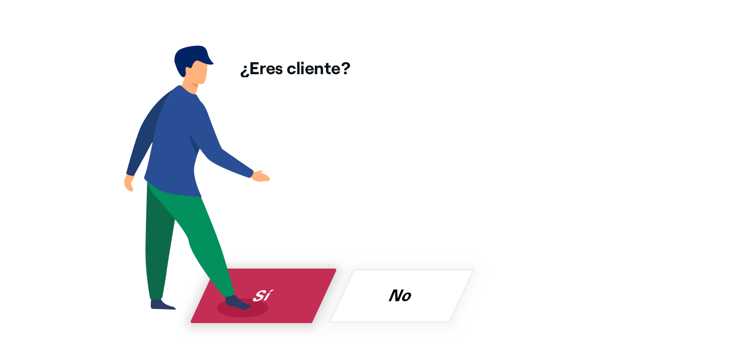 usuario seleccionando la opción de SÍ es cliente de Endesa