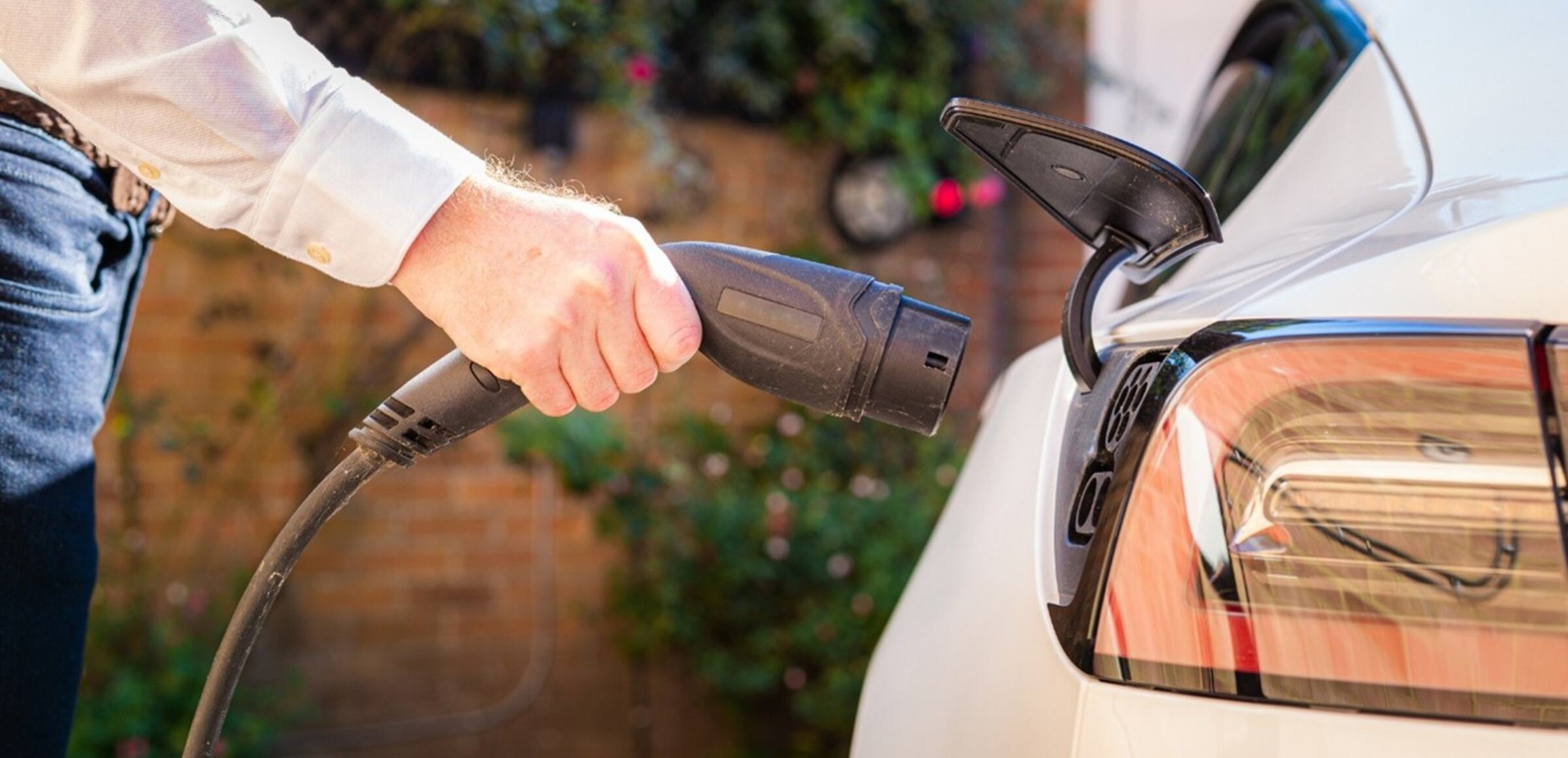 red eléctrica con atardecer